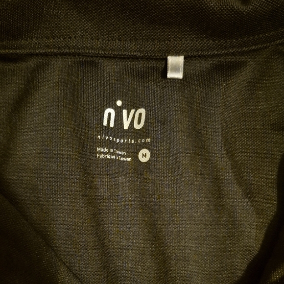 Nivo 1/4 Zip Black Yellow White Fitted Collared Sports Shirt Sz Medium - Picture 2 of 5